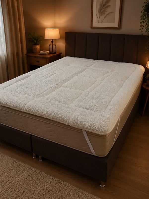 Pillow Top Sherpa de Carneiro Dupla Face Envio Imediato