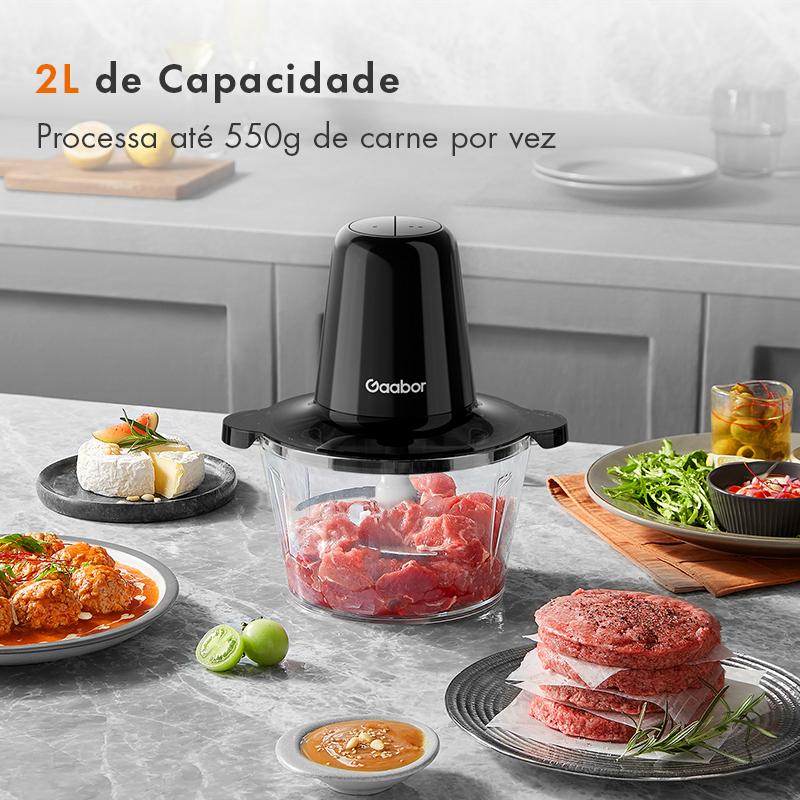 Gaabor Processador Multislice 300w, 4 lâminas, Recipiente de vidro