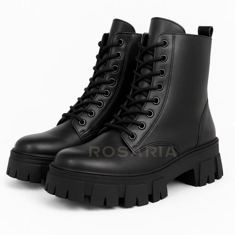 Bota Coturno Feminino Legitimo Tratorada Zíper Lateral Blogueira