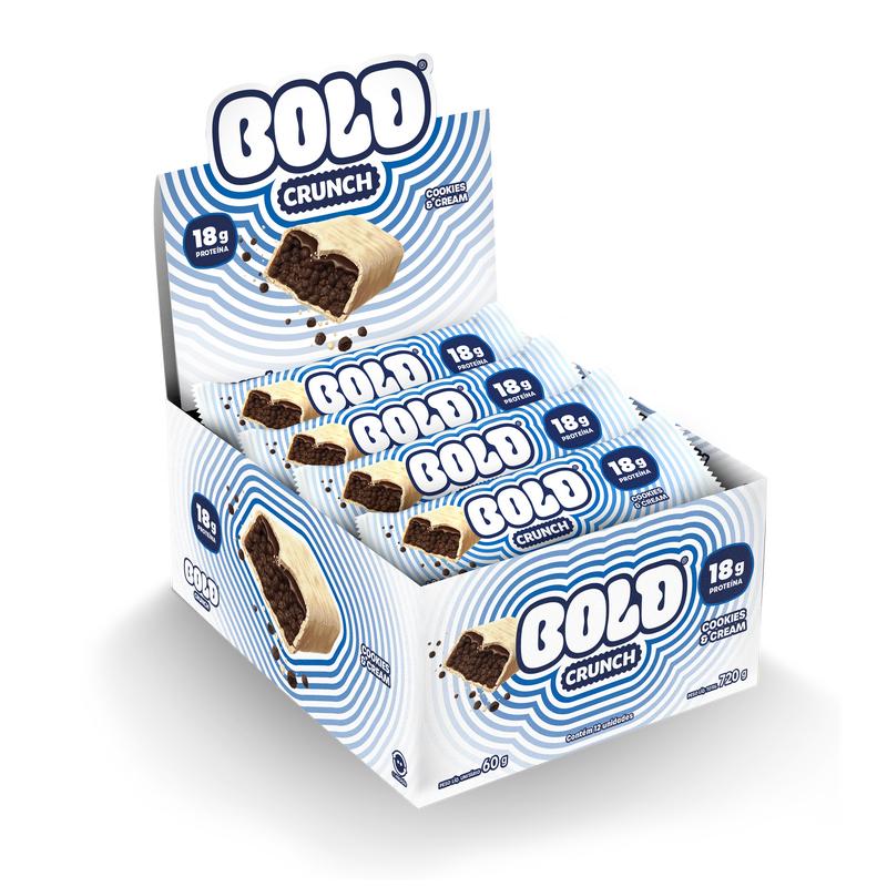 Bold Crunch Cookies & Cream 18g de Proteína em 60g Crocante e