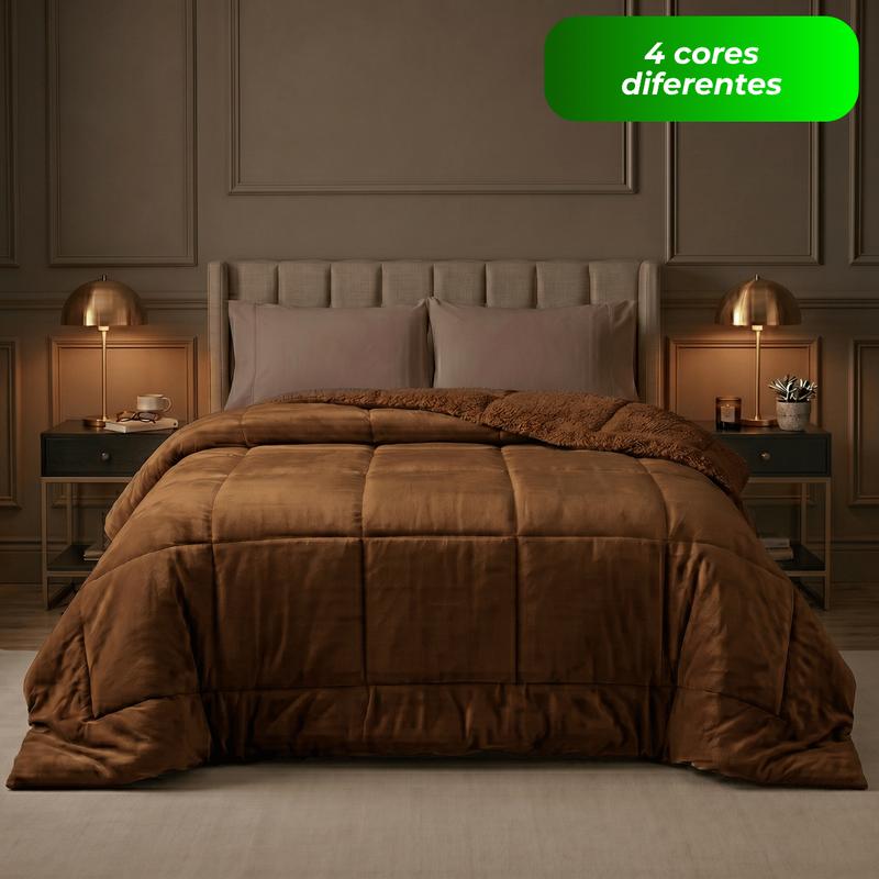 Coberdrom Casal Queen King Size Sherpa Dupla Face Gigante 2,60x2,40m