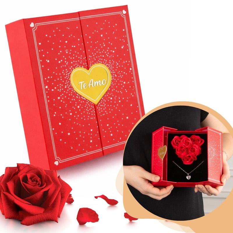 Kit Colar Com Caixa E Rosas Presente Dia Das Mães Namorada