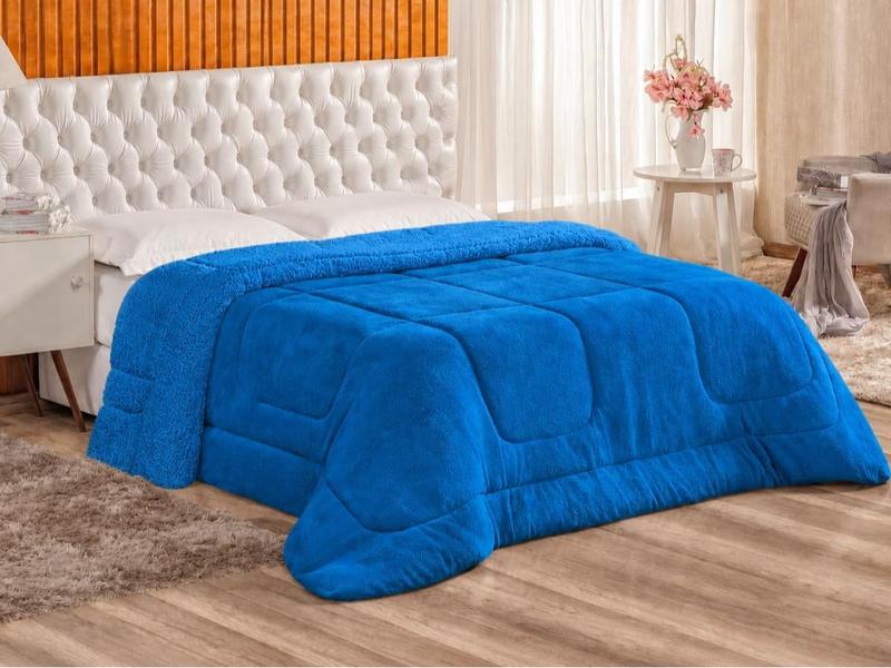 Coberdrom edredom sherpa clara/ colorida queen 2,40x2,20 produto