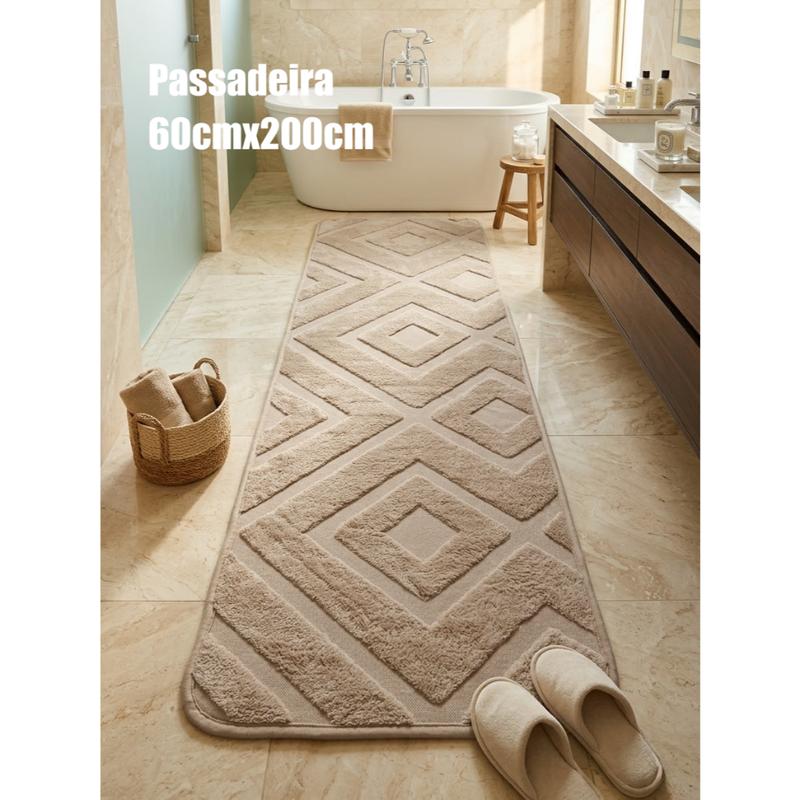 Tapete Passadeira Premium 60x200 cm Alto Relevo 3D Antiderrapante