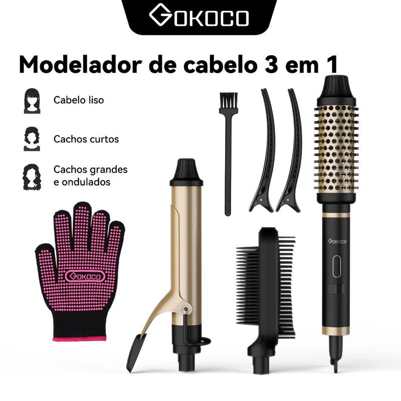 GOKOCO 3 Em 1 multifuncional paramodelar Modelador de cabelo Aparelho