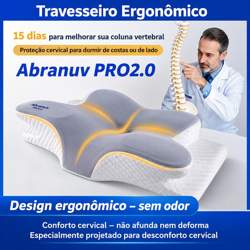 【Abranuv PRO2.0】Travesseiro Cervical ABRANUV, sono confortável