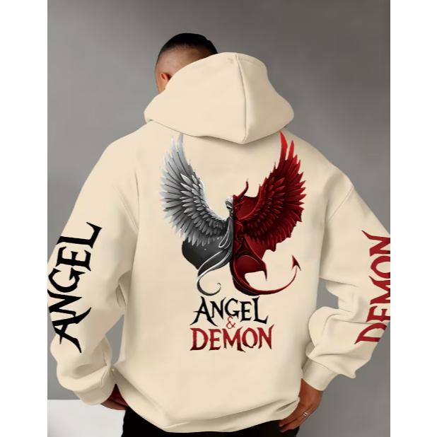 Moletom Casaco Blusa de Frio Angel e Demon Blusa Streetwear
