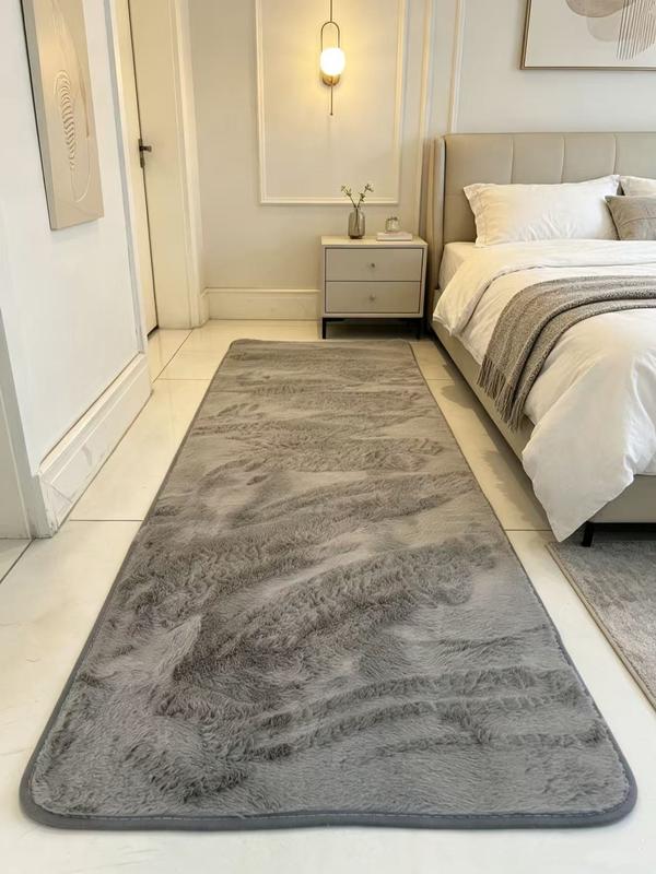 Tapete Passadeira Com Pelo De Coelho 60cm x 200cm Antiderrapante