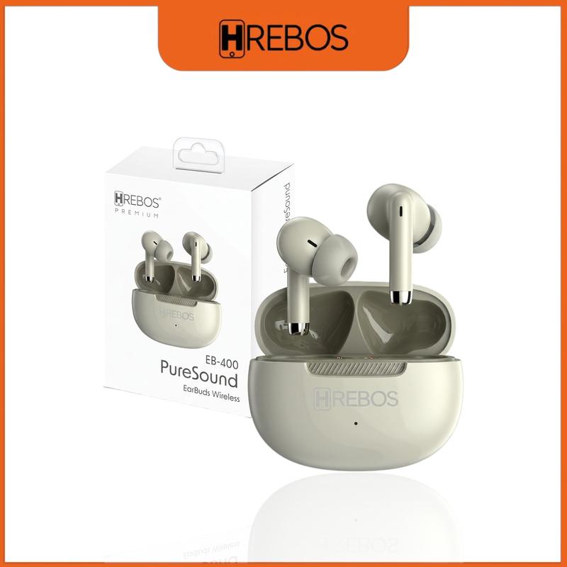 Hrebos Fone TWS EB-400 PureSound, Áudio HiFi, Redução de Ruído IA