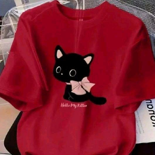 Camiseta Feminina gata perfeita blusa malha Algodão blusinha gola
