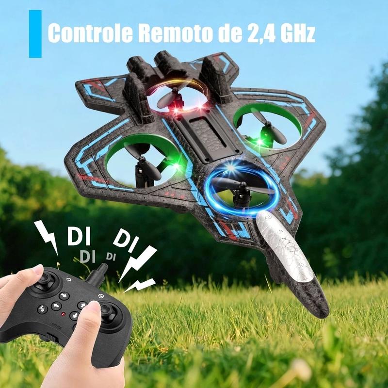 Drone Avião de Combate em EVA 2.4GHz, 4 Motores, Resistente e de